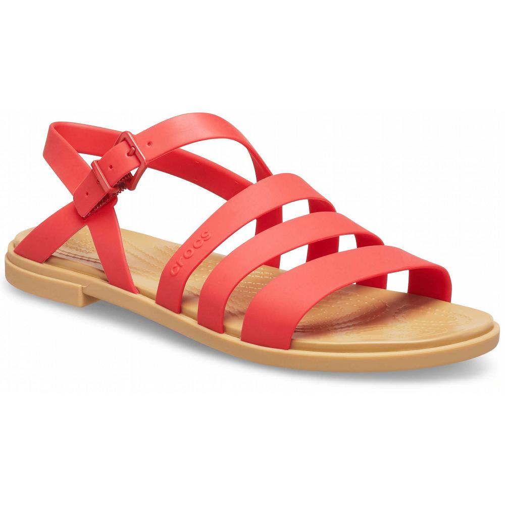 Red Women's Crocs Tulum Sandals | NZ 0488ZUTG